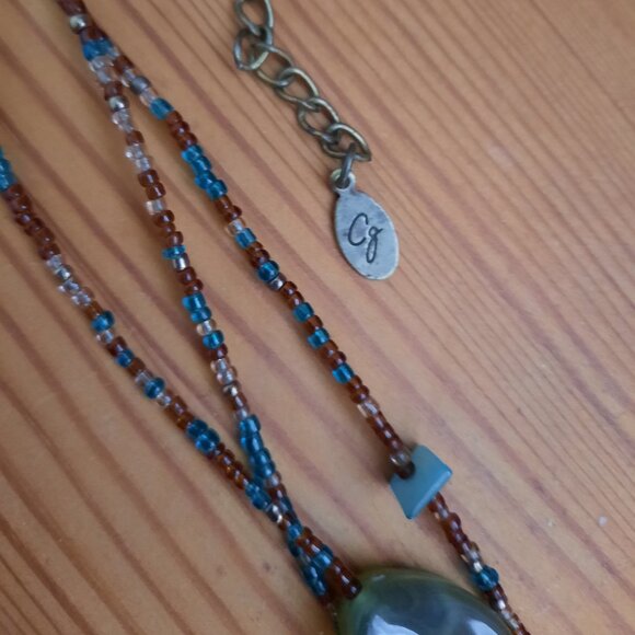 Ethel & Myrtle Art Glass Necklace - Picture 3 of 3